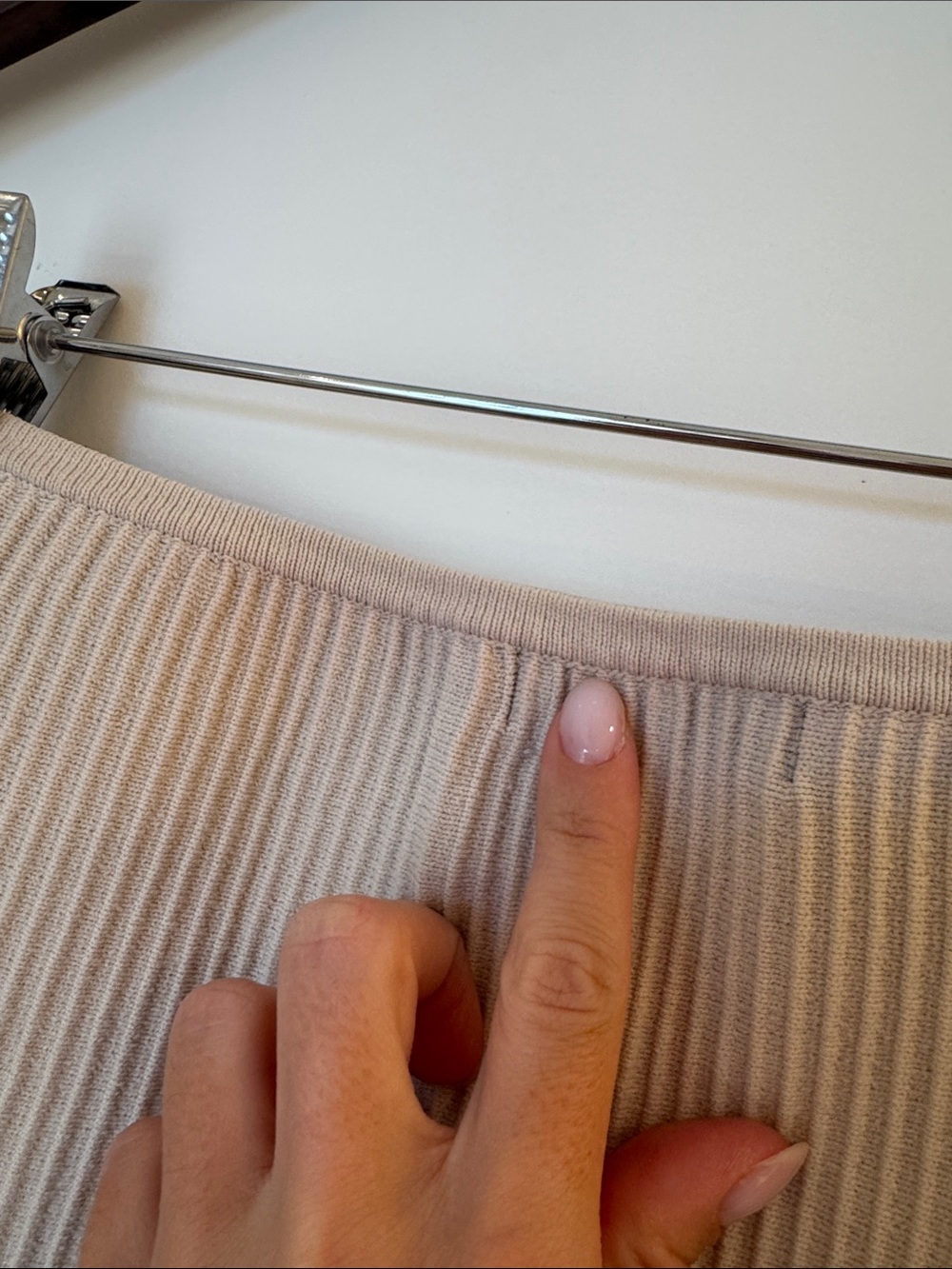 Glassons Beige Ribbed Crop Top - Picture 3 of 4
